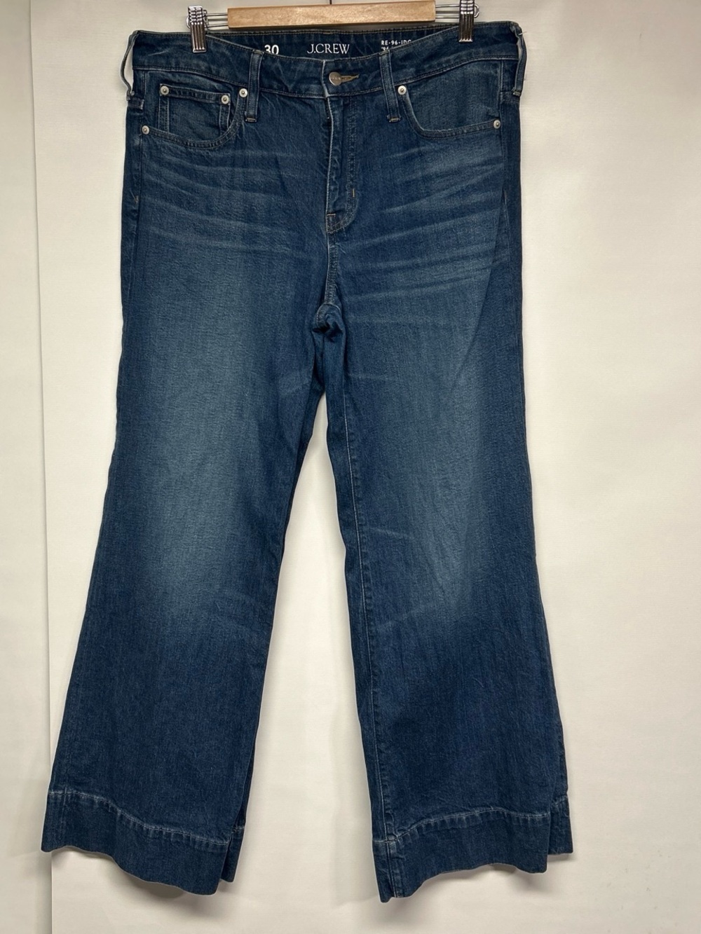 J. Crew Dark Indigo Wide-Leg Jeans